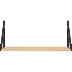 Seinähyllyt 2 kpl Sonoma-tammi 60x25x25,5 cm tekninen puu (36334)
