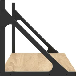 Seinähyllyt 2 kpl Sonoma-tammi 60x25x25,5 cm tekninen puu (36334)