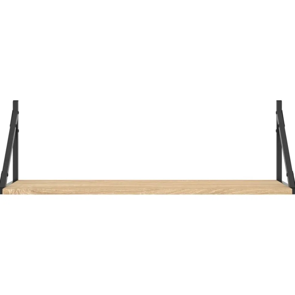 Seinähyllyt 2 kpl Sonoma-tammi 80x25x25,5 cm tekninen puu (36339)