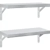Seinähyllyt 2 kpl 50x23,5 cm hopea ruostumaton teräs (14510)