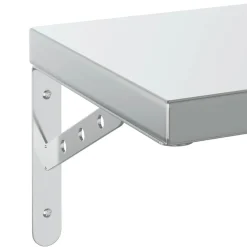 Seinähyllyt 2 kpl 50x23,5 cm hopea ruostumaton teräs (14510)
