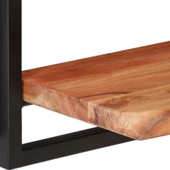 Seinähyllyt 2 kpl 40x24x35 cm akasiapuu ja teräs