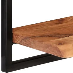 Seinähyllyt 2 kpl 40x24x35 cm akasiapuu ja teräs
