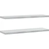 Seinähyllyt 2 kpl 100x30x3 cm hopea ruostumaton teräs (30279)