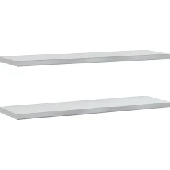 Seinähyllyt 2 kpl 100x30x3 cm hopea ruostumaton teräs (30279)