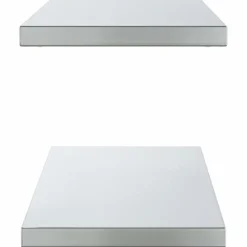 Seinähyllyt 2 kpl 100x30x3 cm hopea ruostumaton teräs (30279)