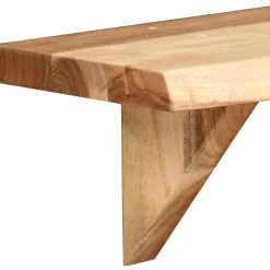 Seinähyllyt 2 kpl 60x20x16 cm kiinteä akaasiapuu