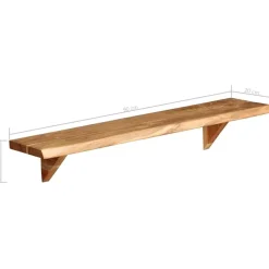 Seinähyllyt 2 kpl 90x20x16 cm kiinteä akaasiapuu
