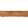 Seinähylly 100x20x3,8 cm suorakaide täysi akasiapuu elävä reuna (70276)