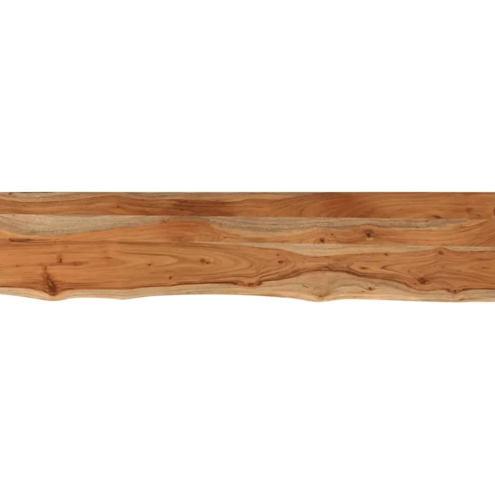 Seinähylly 100x20x3,8 cm suorakaide täysi akasiapuu elävä reuna (70276)