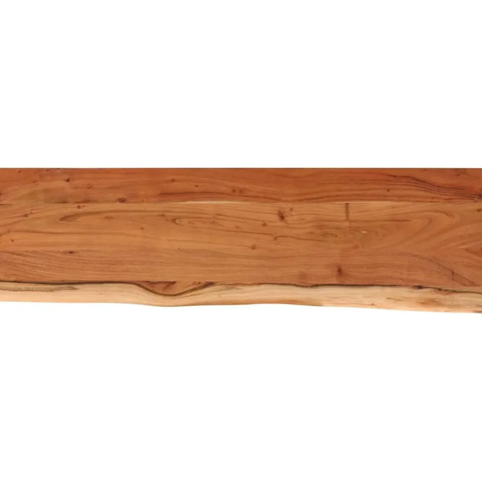 Seinähylly 100x30x2,5 cm suorakaide täysi akasiapuu elävä reuna (70240)
