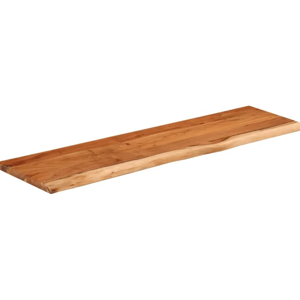 Seinähylly 100x30x2,5 cm suorakaide täysi akasiapuu elävä reuna (70240)