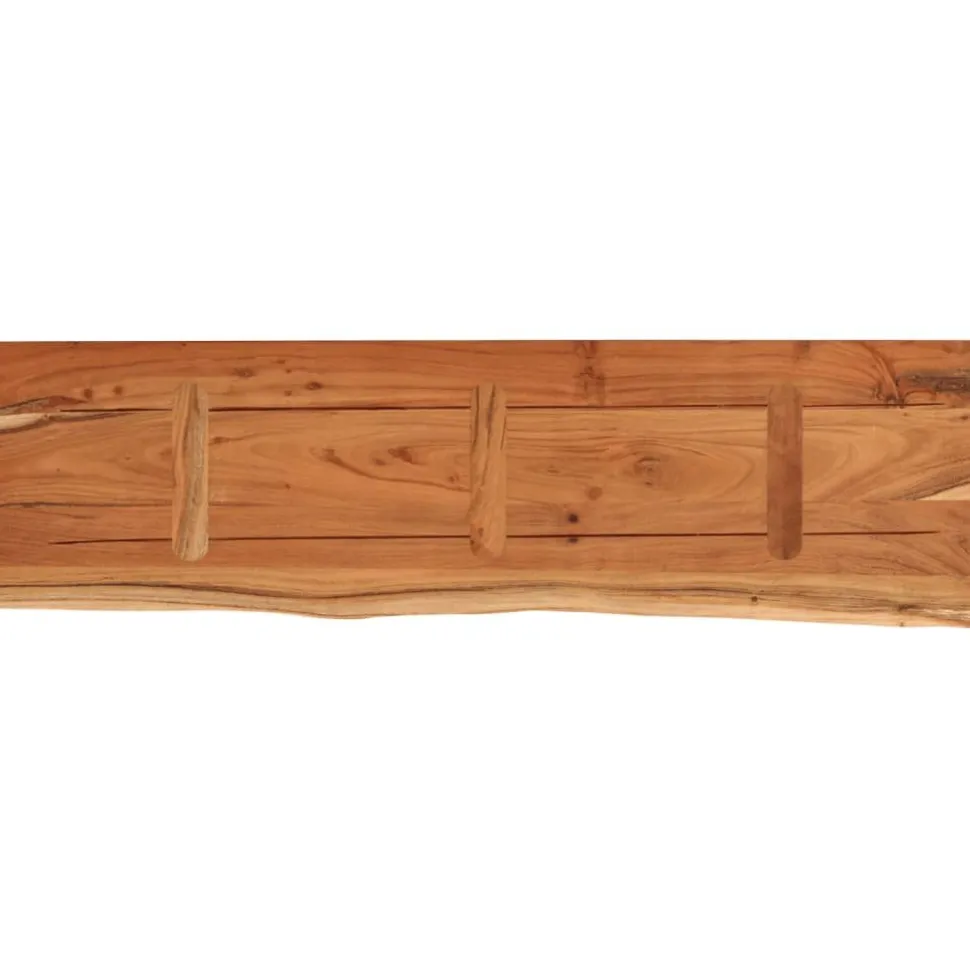 Seinähylly 100x30x2,5 cm suorakaide täysi akasiapuu elävä reuna (70240)