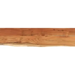 Seinähylly 120x30x3,8 cm suorakaide täysi akasiapuu elävä reuna (70290)