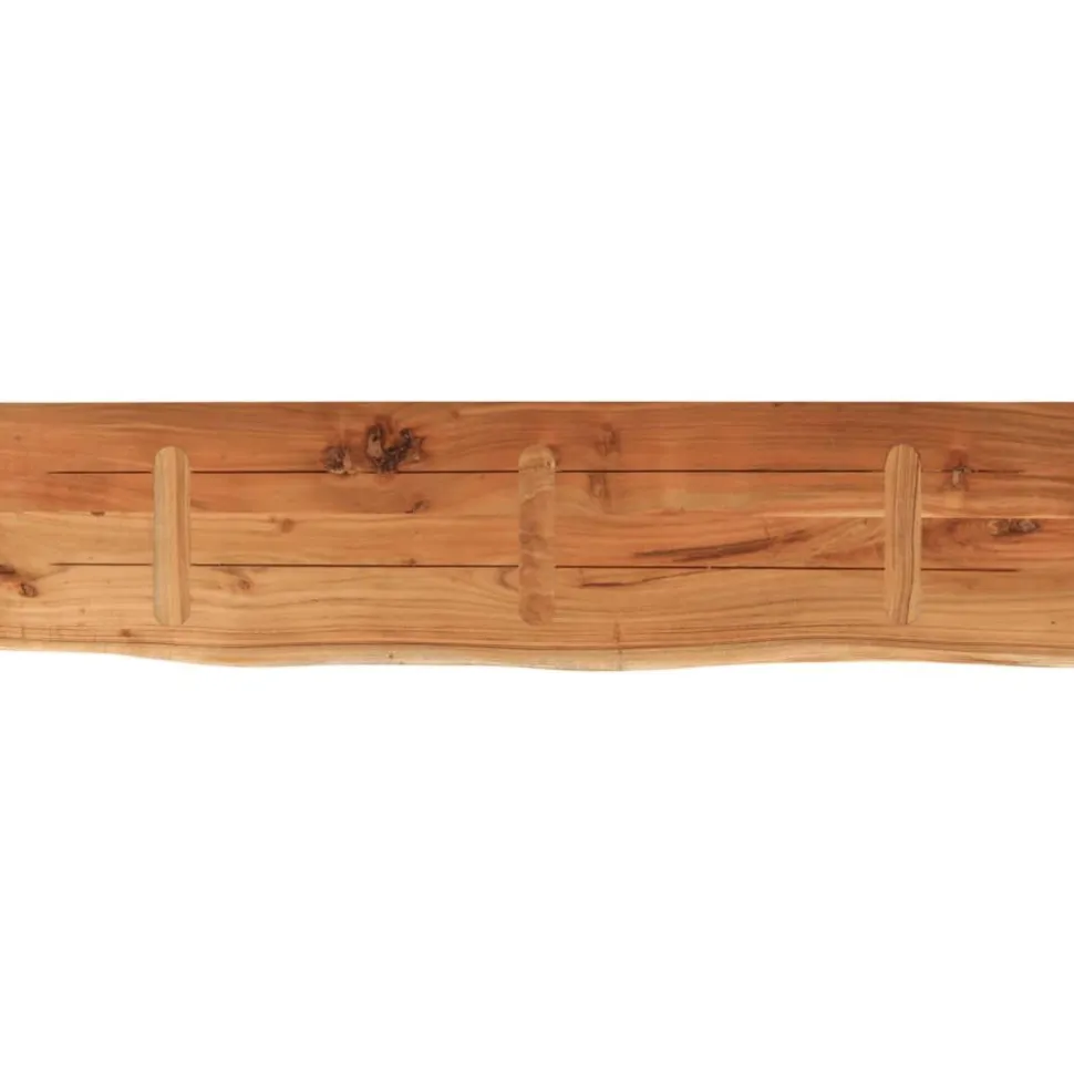 Seinähylly 120x30x3,8 cm suorakaide täysi akasiapuu elävä reuna (70290)