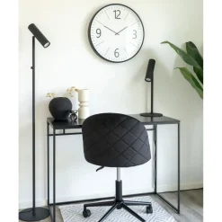 Seinäkello House Nordic Biel, ø51cm, hiljainen käynti, musta/valkoinen