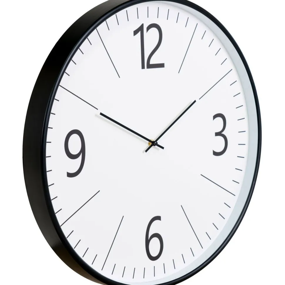 Seinäkello House Nordic Biel, ø51cm, hiljainen käynti, musta/valkoinen