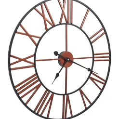 Seinäkello metalli 58 cm punainen