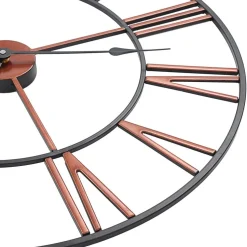 Seinäkello metalli 58 cm punainen