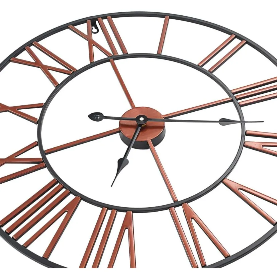 Seinäkello metalli 58 cm punainen
