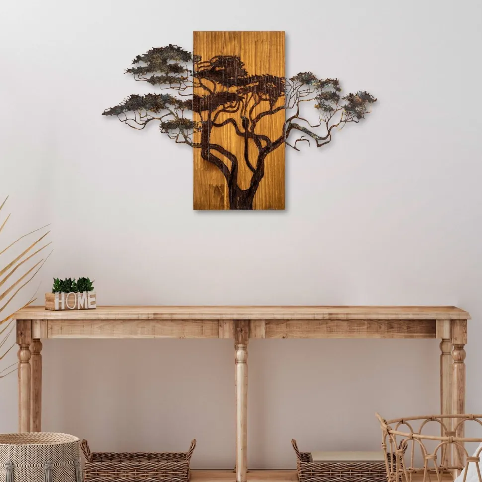 Seinäkoriste Linento Furniture Acacia Tree, monivärinen