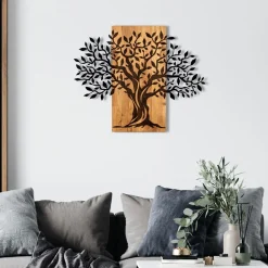 Seinäkoriste Linento Furniture Sogut, ruskea/musta