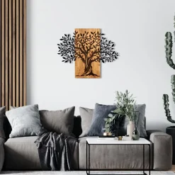 Seinäkoriste Linento Furniture Sogut, ruskea/musta