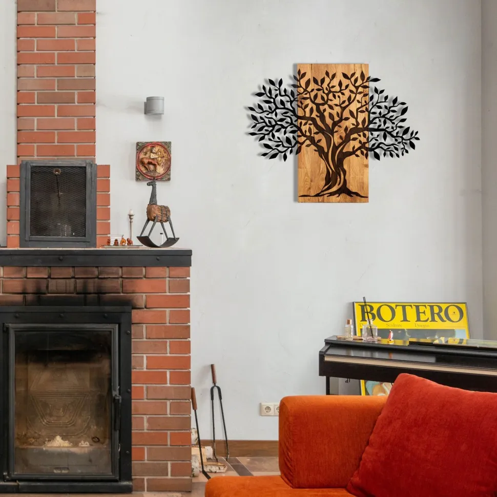 Seinäkoriste Linento Furniture Sogut, ruskea/musta
