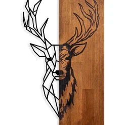 Seinäkoriste Linento Furniture Red Deer 1, ruskea/musta