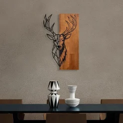 Seinäkoriste Linento Furniture Red Deer 1, ruskea/musta