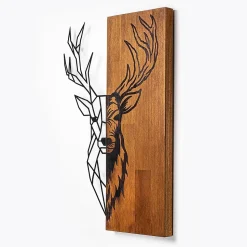 Seinäkoriste Linento Furniture Red Deer 1, ruskea/musta