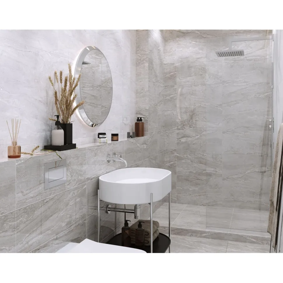 Seinälaatta GoldenTile Marmo Milano 30x60 cm harmaa