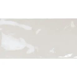 Seinälaatta Pukkila Manacor White kiiltävä strukturoitu 7,5x15 cm