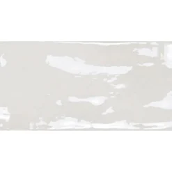 Seinälaatta Pukkila Manacor White kiiltävä strukturoitu 7,5x15 cm
