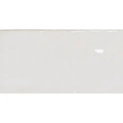 Seinälaatta Pukkila Manacor White kiiltävä strukturoitu 7,5x15 cm