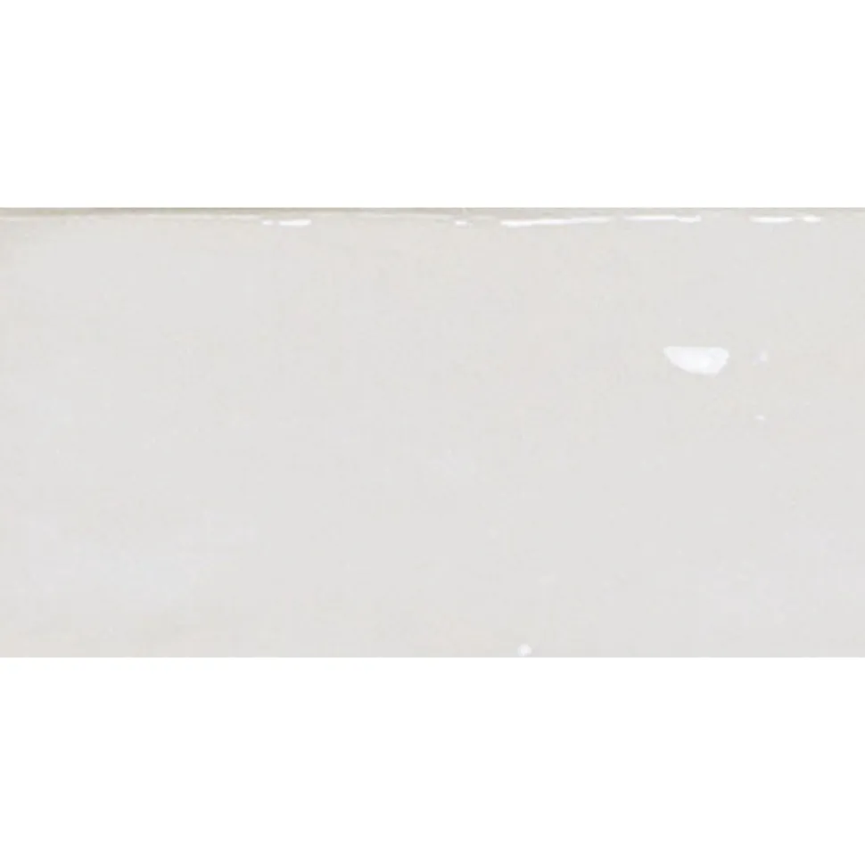 Seinälaatta Pukkila Manacor White kiiltävä strukturoitu 7,5x15 cm