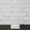 Seinälaatta Arredo Carrara Biselado 10x20cm, valkoinen