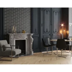 Seinälaatta GoldenTile The Strand 25x6 cm musta