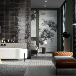 Seinälaatta Marazzi Lume 6x24cm, kiiltävä, sininen