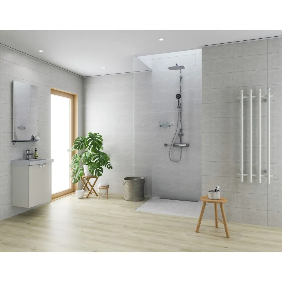 Seinälaatta Pukkila Deep Wall White himmeä sileä 200x400 mm