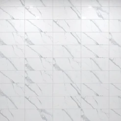 Seinälaatta Pukkila Luxury Statuario Valkoinen kiiltävä sileä 547x247 mm