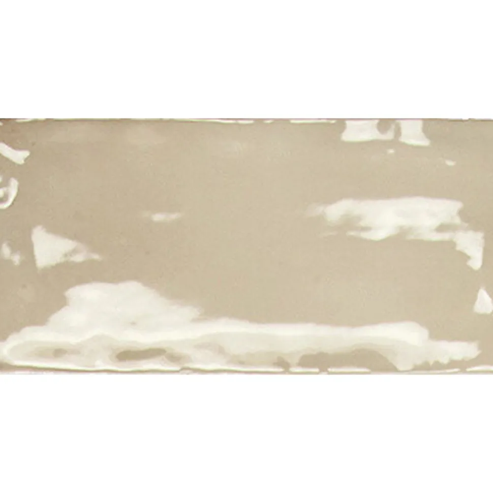 Seinälaatta Pukkila Manacor Beige Argile kiiltävä strukturoitu 7,5x15 cm