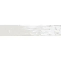 Seinälaatta Pukkila Manacor White kiiltävä strukturoitu 6,5x40 cm