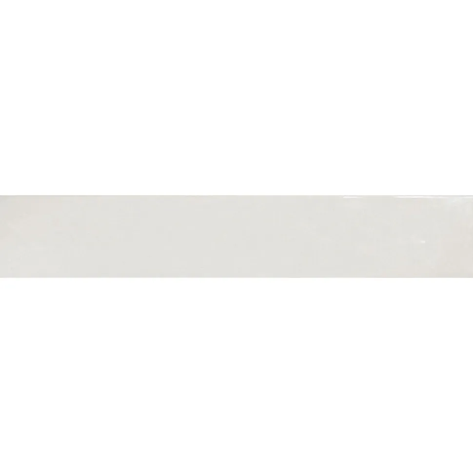 Seinälaatta Pukkila Manacor White kiiltävä strukturoitu 6,5x40 cm
