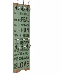 Seinänaulakko 6 koukulla happy love 120x40 cm