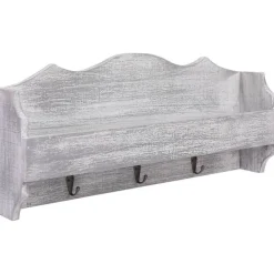 Seinänaulakko, valkoinen, 50x10x23cm, puu