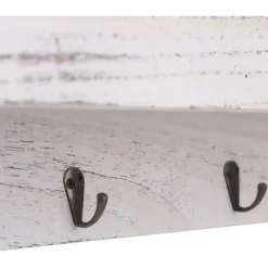 Seinänaulakko, valkoinen, 50x10x23cm, puu