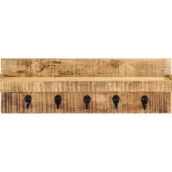 Seinänaulakko, 60x15x20cm karkea mangopuu