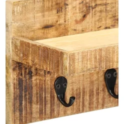 Seinänaulakko, 60x15x20cm karkea mangopuu