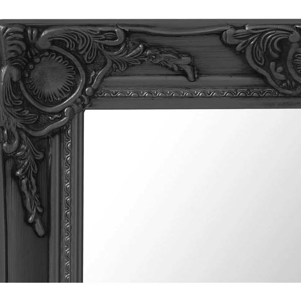 Seinäpeili barokkityylinen 50x50 cm musta